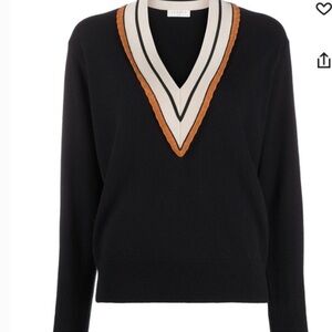 Sandro Jumper wool- cashmere V neck sweater Size 1 (4)